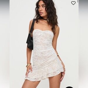 Princess Polly lace strapless mini dress